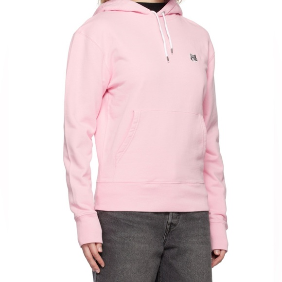 🛍️MAISON KITSUNÉ Pink Fox French Terry Hoodie🛍️ - Picture 2 of 7